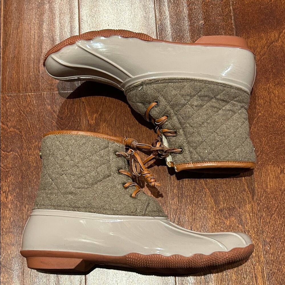 Seven7 Taupe Wool Goose Boot Women's Quilted Duck Boots, Size 11 - Picture 3 of 16